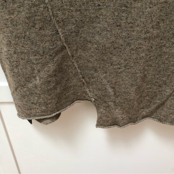 Zara linen blend soft long organic asymmetrical hem body dress heathered M - Picture 7 of 11